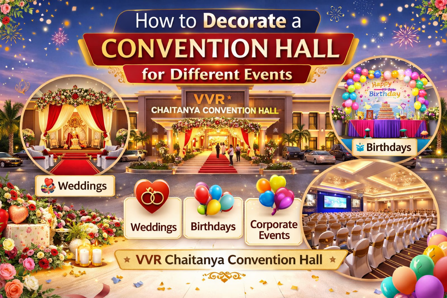 How to Decorate a Convention Hall for Different Events